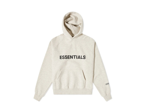Fear Of God Essentials Hoodie Heather Oatmeal With Applique