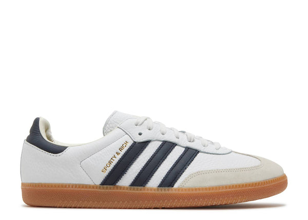 Adidas Samba OG Sporty & Rich white and black with navy and gum details