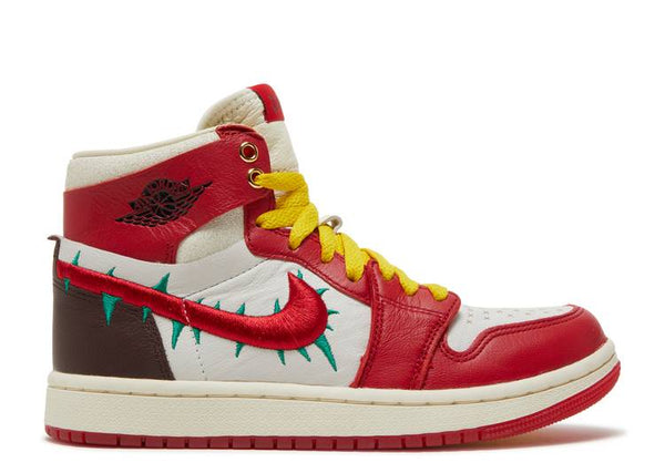 Air Jordan 1 High Zoom Air CMFT 2 Teyana Taylor A Rose From Harlem in red, white and yellow