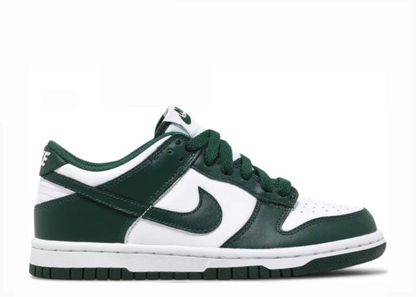 Nike Dunk Low Forest Green White Michigan State Sneaker for Grade School