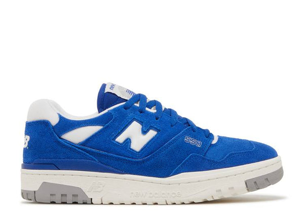 New Balance 550 Suede Pack Team Royal sneakers in blue colorway
