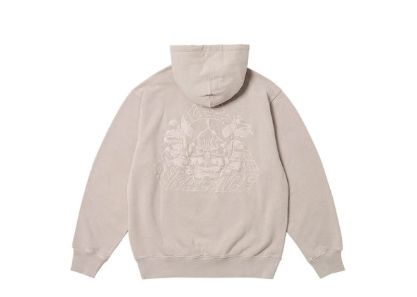 Palace Hoodie Demon Back Graphic Grey