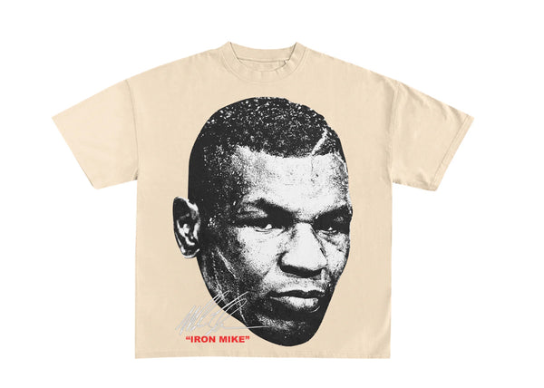 Mike Tyson Face Cream T Shirt Face Front Graphic Signature